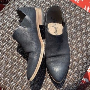 Free People Black leather booties
